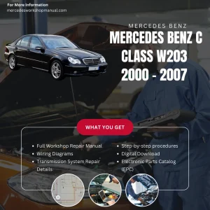 Mercedes-Benz C-Class W203 2000-2007 Workshop Manual Cover