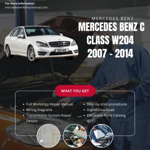 Mercedes-Benz C-Class W204 2007-2014 Workshop Manual Cover