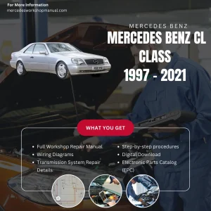Mercedes-Benz CL-Class Full Range 1997-2021 Workshop Manual Cover