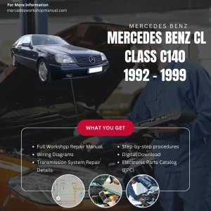 Mercedes-Benz CL-Class C140 1992-1999 Workshop Manual Cover