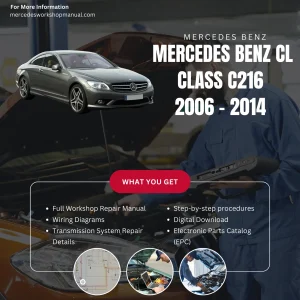 Mercedes-Benz CL-Class C216 2006-2014 Workshop Manual Cover