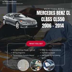 Mercedes-Benz CL-Class CL550 2006-2014 Workshop Manual Cover