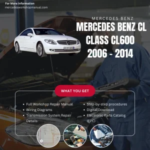 Mercedes-Benz CL-Class CL600 2006-2014 Workshop Manual Cover