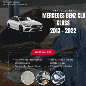 Mercedes-Benz CLA-Class 4-Door Coupe 2013-2022 Workshop Manual Cover