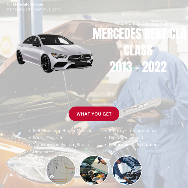 Mercedes Benz CLA Class  Workshop, Service & Repair Manual 2013 - 2022 | Engine, Wiring, Transmission, Maintenance Guide