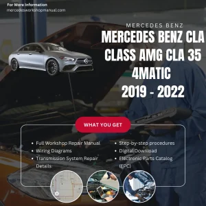Mercedes-AMG CLA-Class CLA35 4Matic 2019-2022 Workshop Manual Cover