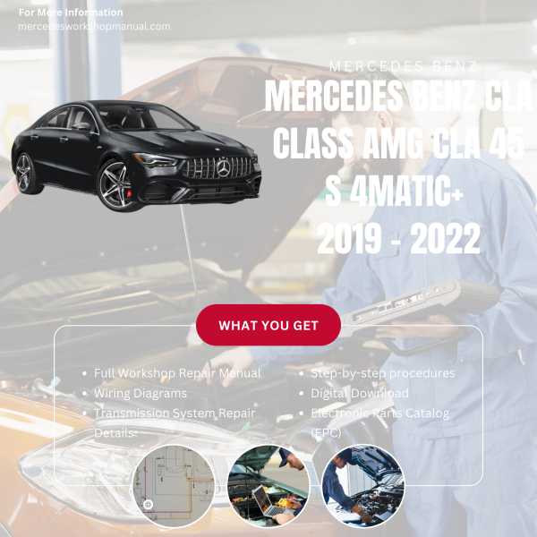 Mercedes Benz CLA Class AMG CLA 45 S 4Matic+  Workshop, Service & Repair Manual 2019 - 2022 | Engine, Wiring, Transmission, Maintenance Guide