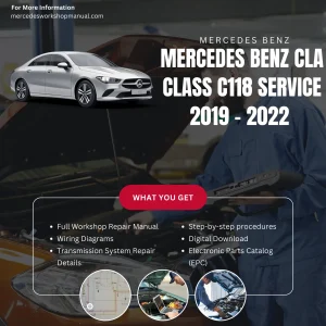 Mercedes-Benz CLA-Class C118 2019-2022 Workshop Manual Cover