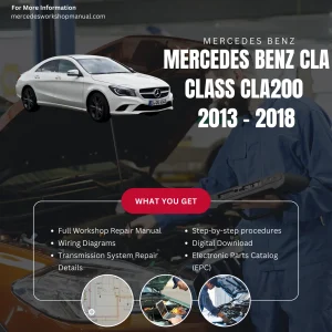 Mercedes-Benz CLA-Class CLA200 2013-2018 Workshop Manual Cover