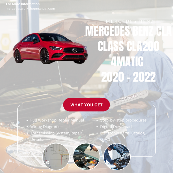 Mercedes Benz CLA Class CLA200 4Matic  Workshop, Service & Repair Manual 2020 - 2022 | Engine, Wiring, Transmission, Maintenance Guide