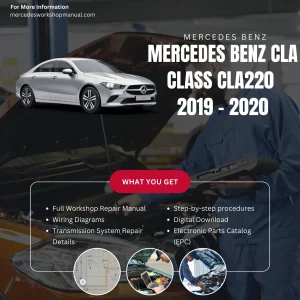Mercedes-Benz CLA-Class CLA220 2019-2020 Workshop Manual Cover