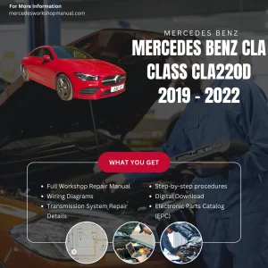 Mercedes-Benz CLA-Class CLA220d Diesel 2019-2022 Workshop Manual Cover