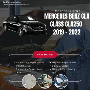 Mercedes-Benz CLA-Class CLA250 2019-2022 Workshop Manual Cover