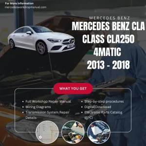 Mercedes-Benz CLA-Class CLA250 4Matic 2013-2018 Workshop Manual Cover