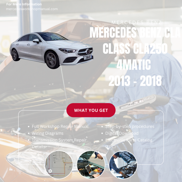 Mercedes Benz CLA Class CLA250 4Matic  Workshop, Service & Repair Manual 2013 - 2018 | Engine, Wiring, Transmission, Maintenance Guide