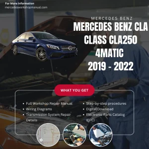 Mercedes-Benz CLA-Class CLA250 4Matic 2019-2022 Workshop Manual Cover