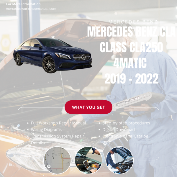 Mercedes Benz CLA Class CLA250 4Matic  Workshop, Service & Repair Manual 2019 - 2022 | Engine, Wiring, Transmission, Maintenance Guide