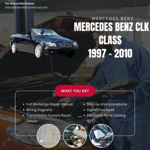 Mercedes-Benz CLK-Class Coupe Convertible 1997-2010 Workshop Manual Cover