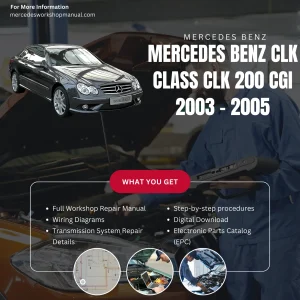Mercedes-Benz CLK-Class CLK200 CGI 2003-2005 Workshop Manual Cover