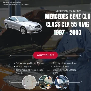 Mercedes-AMG CLK-Class CLK55 AMG 1997-2003 Workshop Manual Cover