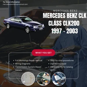 Mercedes-Benz CLK-Class CLK200 1997-2003 Workshop Manual Cover