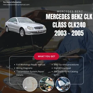 Mercedes-Benz CLK-Class CLK240 2003-2005 Workshop Manual Cover