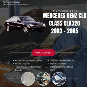 Mercedes-Benz CLK-Class CLK320 2003-2005 Workshop Manual Cover