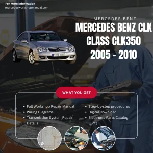 Mercedes-Benz CLK-Class CLK350 2005-2010 Workshop Manual Cover