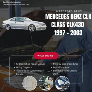 Mercedes-Benz CLK-Class CLK430 V8 1997-2003 Workshop Manual Cover