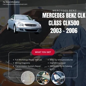 Mercedes-Benz CLK-Class CLK500 V8 2003-2006 Workshop Manual Cover