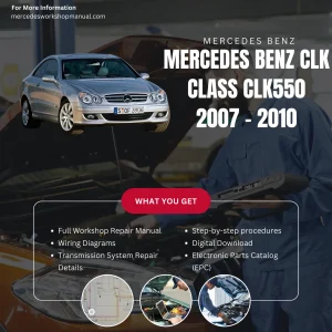 Mercedes-Benz CLK-Class CLK550 V8 2007-2010 Workshop Manual Cover
