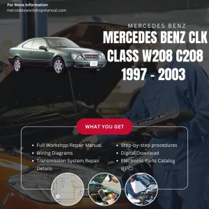 Mercedes-Benz CLK-Class W208 C208 1997-2003 Workshop Manual Cover