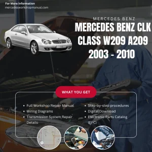 Mercedes-Benz CLK-Class W209 A209 2003-2010 Workshop Manual Cover