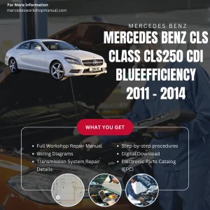 Mercedes-Benz CLS-Class CLS250 CDI BlueEfficiency Diesel 2011-2014 Workshop Manual Cover