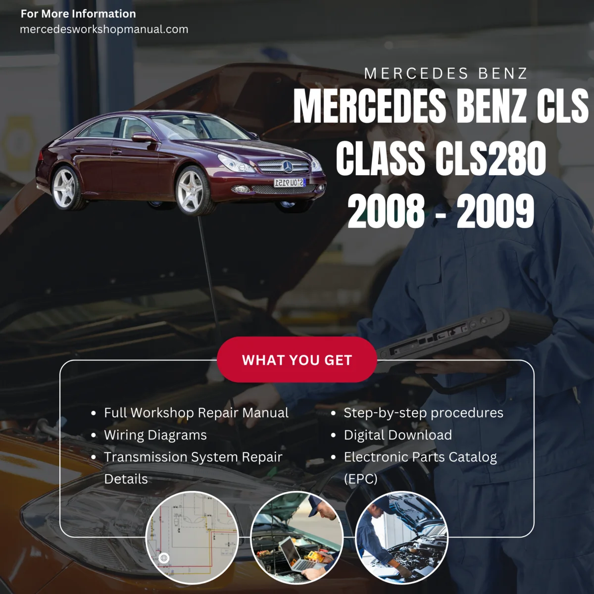 Mercedes-Benz CLS-Class CLS280 2008-2009 Workshop Manual Cover