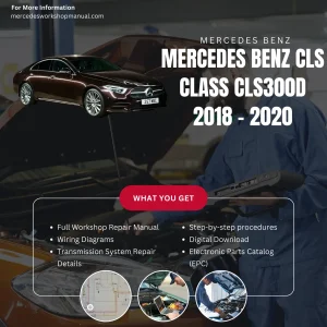 Mercedes-Benz CLS-Class CLS300d Diesel 2018-2020 Workshop Manual Cover