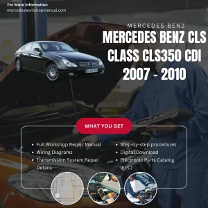 Mercedes-Benz CLS-Class CLS350 CDI Diesel 2007-2010 Workshop Manual Cover