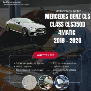Mercedes-Benz CLS-Class CLS350d 4Matic Diesel 2018-2020 Workshop Manual Cover