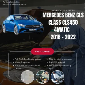 Mercedes-Benz CLS-Class CLS450 4Matic 2018-2022 Workshop Manual Cover