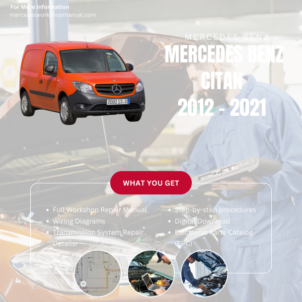 Mercedes Benz Citan  Workshop, Service & Repair Manual 2012 - 2021 | Engine, Wiring, Transmission, Maintenance Guide