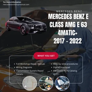 Mercedes-Benz E-Class AMG E63 4Matic 2017-2022 Workshop Manual Cover