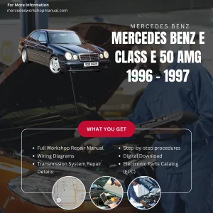 Mercedes-Benz E-Class E50 AMG 1996-1997 Workshop Manual Cover
