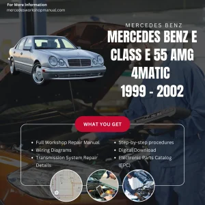 Mercedes-Benz E-Class E55 AMG 4Matic 1999-2002 Workshop Manual Cover
