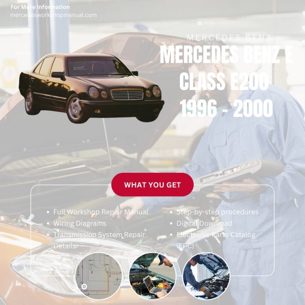 Mercedes Benz E Class E200  Workshop, Service & Repair Manual 1996 - 2000 | Engine, Wiring, Transmission, Maintenance Guide