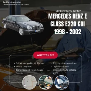 Mercedes-Benz E-Class E220 CDI 1998-2002 Workshop Manual Cover