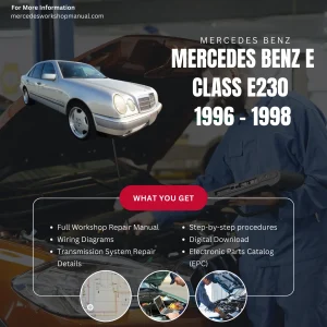 Mercedes-Benz E-Class E230 1996-1998 Workshop Manual Cover