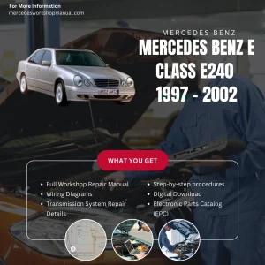 Mercedes-Benz E-Class E240 1997-2002 Workshop Manual Cover