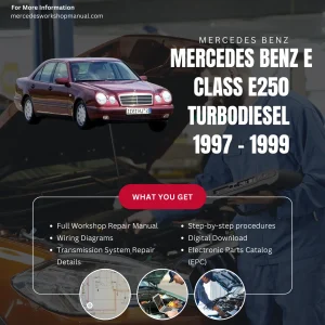Mercedes-Benz E-Class E250 Turbodiesel 1997-1999 Workshop Manual Cover