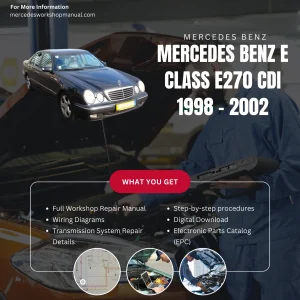 Mercedes-Benz E-Class E270 CDI 1998-2002 Workshop Manual Cover