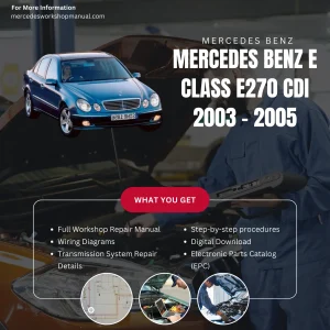 Mercedes-Benz E-Class E270 CDI 2003-2005 Workshop Manual Cover